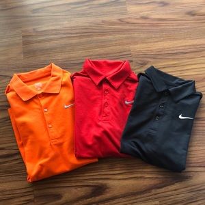 Nike men’s dri fit short sleeve shirts in 3 colors